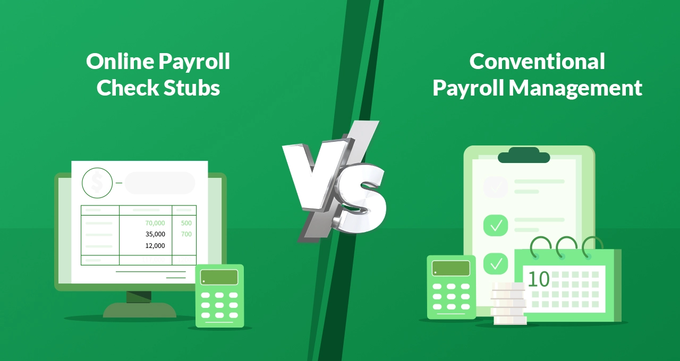 Online Payroll Check Stubs vs. Conventional Payroll Management